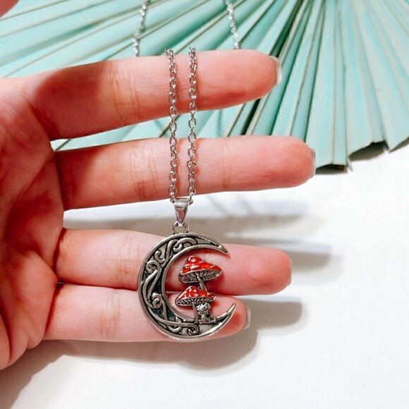 Mushroom necklace S208 - Picture 4 of 5